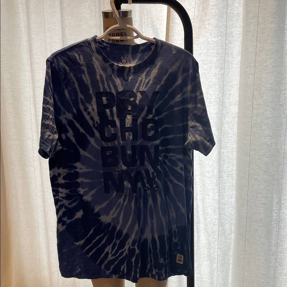Psycho Bunny Blue Tie-Dye Men's Tee